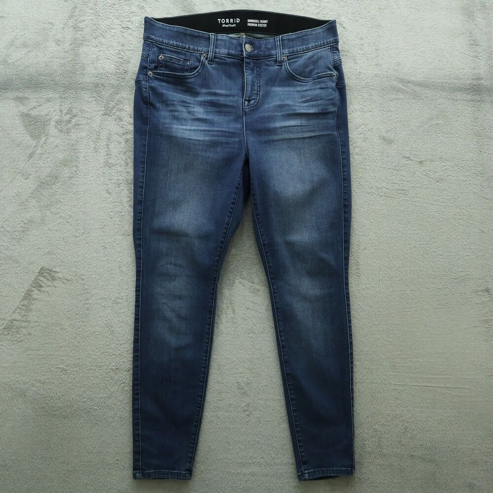 Torrid Jeans Women's Size 16R Blue High-Rise Bombshell Skinny Denim 29.5" Inseam